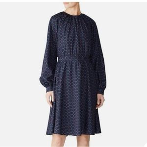 Derek Lam Collective Navy Geometric Print Long Sleeve
